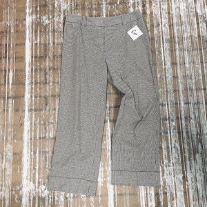 Anne Klein Wide Leg Houndstooth Ankle Trousers